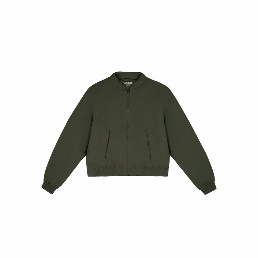 Women's Mist Bomber Jacket - Dark Moss - Image 5